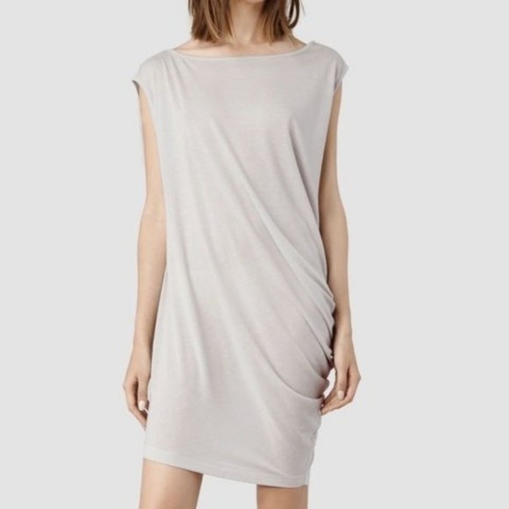 All saints beige rally tee small